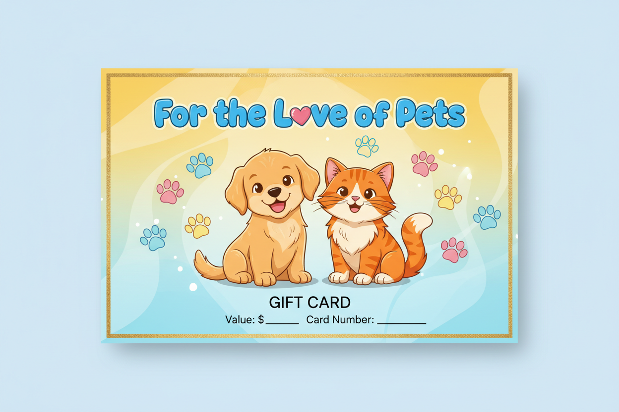 For the Love of Pets Gift Card